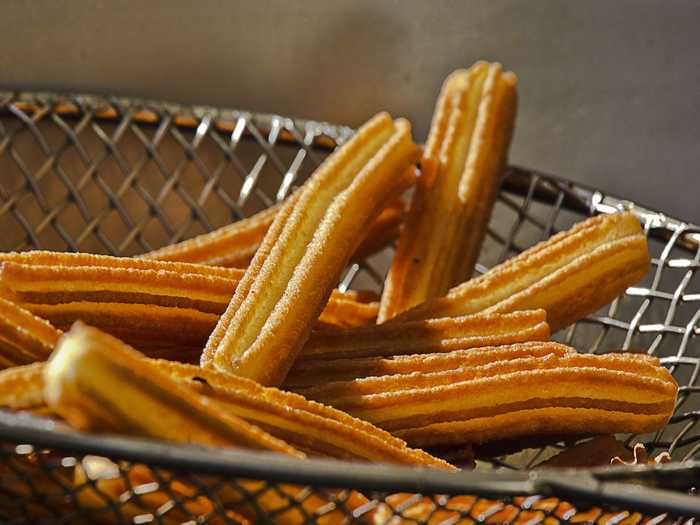 Churros are a sweet fried pastry stick that