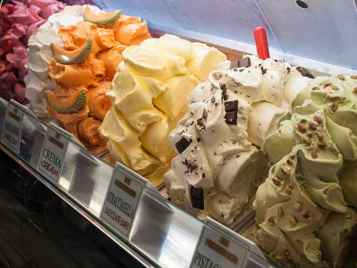 Italy is world-famous for its gelato, which combines milk, cream, sugars, and flavorings like fresh fruit and nut purees to make a delectable and creamy frozen treat.