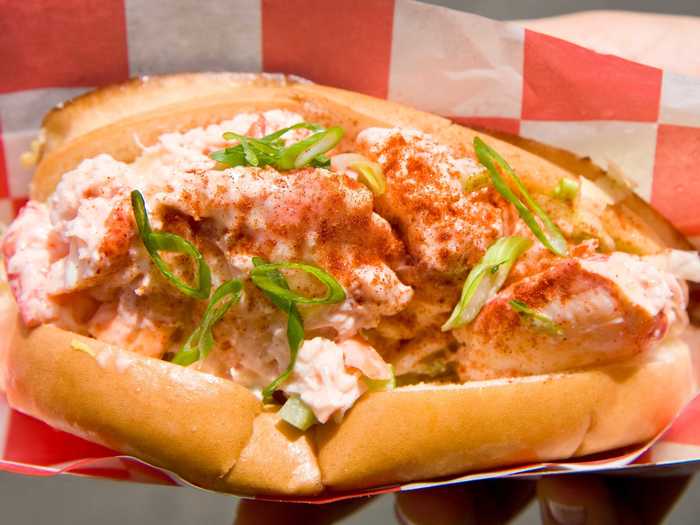 Lobster rolls are popular across the East Coast of the United States. The sandwich features fresh lobster meat that