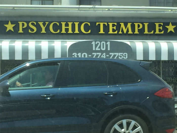 I knew I was in Los Angeles by two sure signs: psychics and traffic...