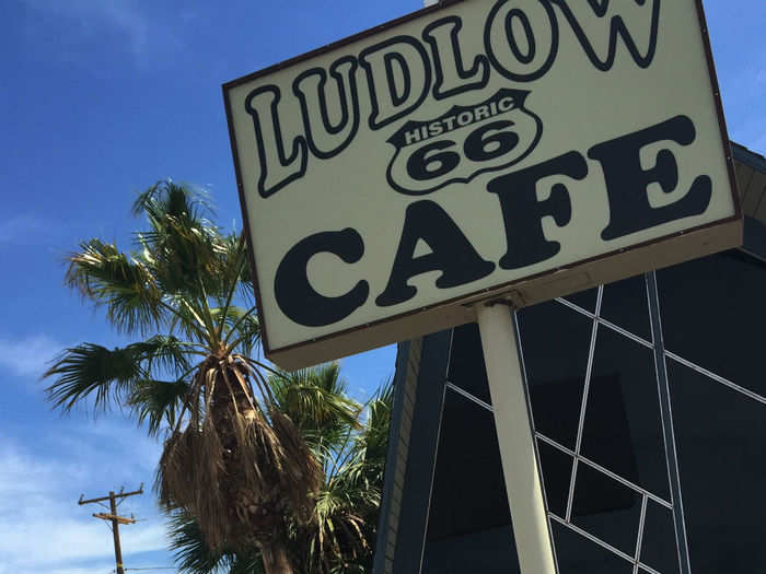 We departed from L.A. on Monday, stopping at the Ludlow Cafe in the California desert.