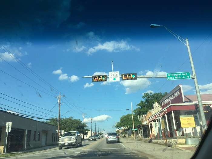 We drove through Johnson City, Texas, home of LBJ. Notice the Lady Bird Lane street sign.