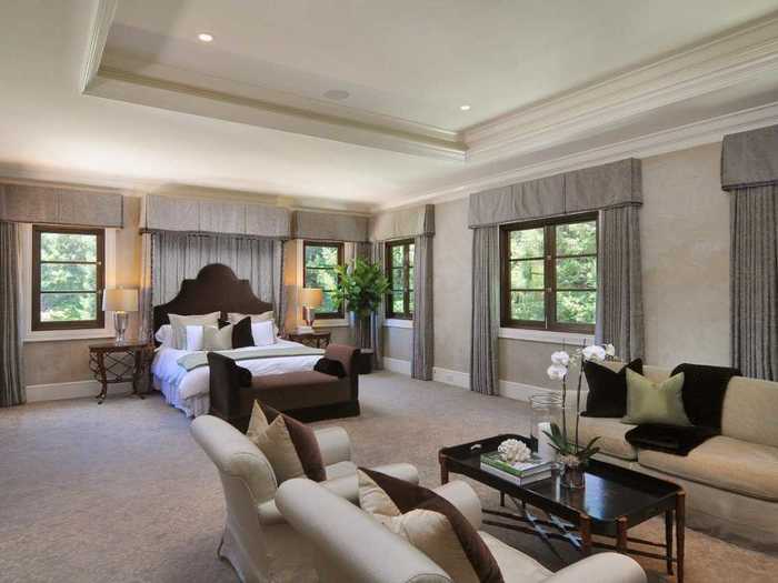 The house has a total of five bedrooms, including the deluxe master suite.