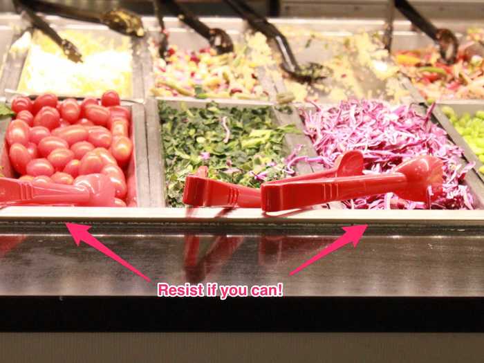 But seriously, try to avoid the salad bar, too.