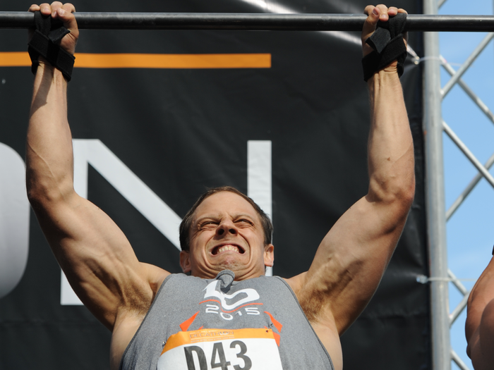 Collin Zych, an associate at Greenhill & Co., did 23 pull-ups.