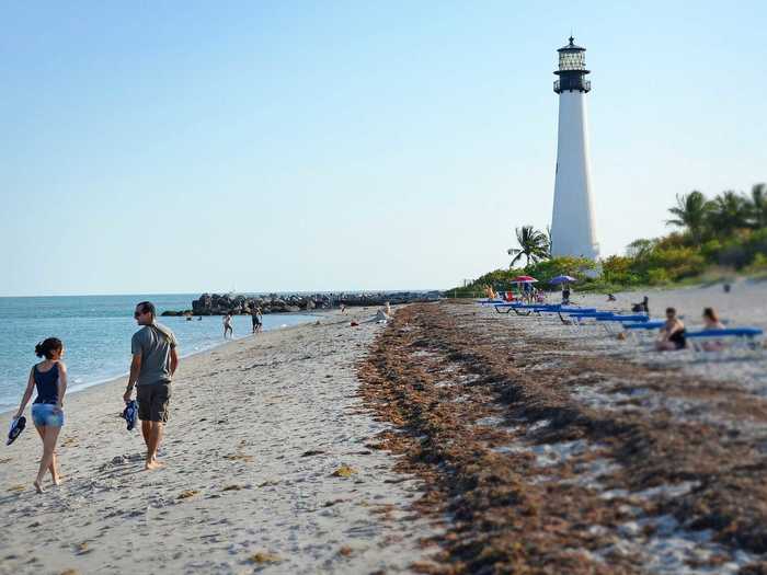 14. Cape Florida State Park takes up the southern third of Key Biscayne in Florida and has the oldest lighthouse in Miami-Dade County.