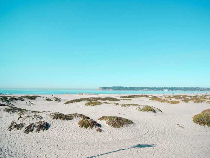 2. Coronado Beach in Coronado, California — near San Diego — has consistently been ranked as one of America’s best beaches. Its gentle waves and glittering mineral Mica sand draw beachgoers all year round.