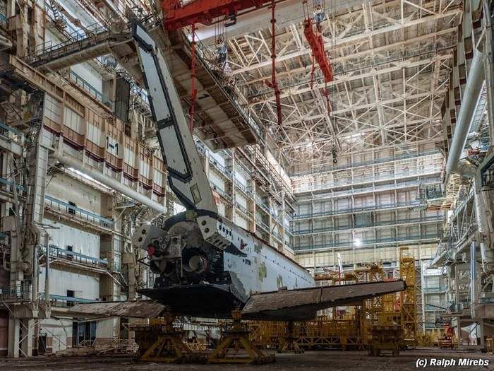 These engines were designed to fly the shuttle once it reached space. They weren