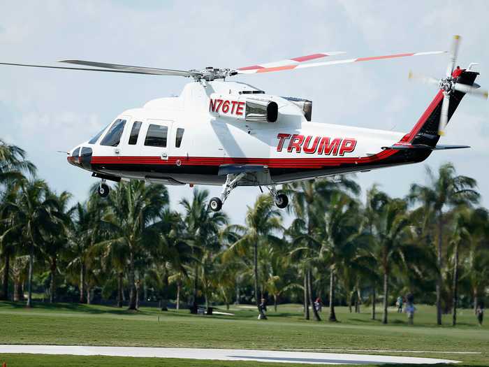 This year, Trump gave his Sikorsky S-76 chopper a complete makeover. He spent a reported $750,000 on the redesign, which includes plenty of 24-karat gold plating.