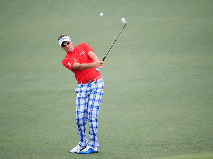 Ian Poulter: The Brit is an essay in flamboyance. No one rocks the throwback plaid-pants look better. And check out that flash of aquamarine on the shoes!