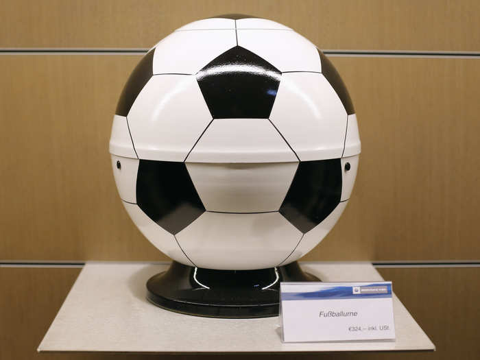 Soccer fans can have their ashes kept in a soccer-shaped urn created by Vienna