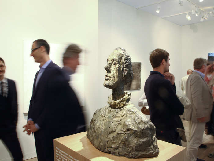 An Alberto Giacometti sculpture sold at auction for a record-breaking $140 million earlier this spring, so this work by the famed artist got a lot of traffic on opening day.