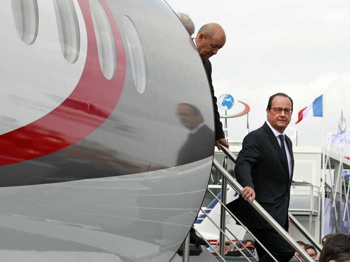 French President Francois Hollande was on hand to partake in the festivities.