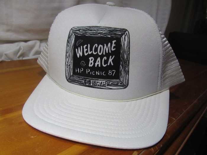 HP distributed these hats for a late-