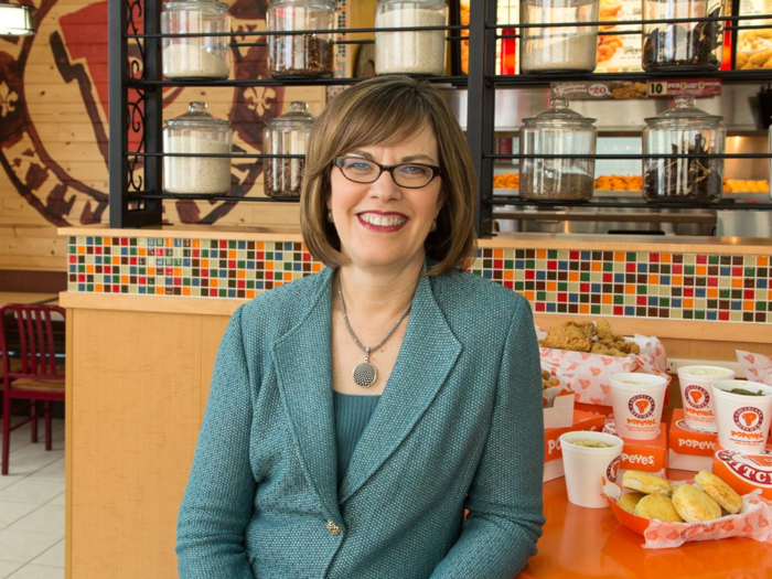 Popeyes CEO Cheryl Bachelder eats scrambled eggs or oatmeal.