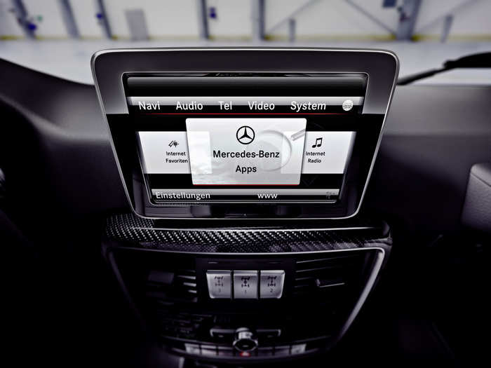 Anchoring the dashboard is the infotainment system.