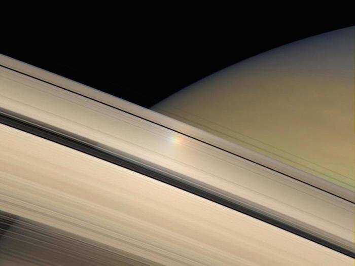 This rainbow on Saturn