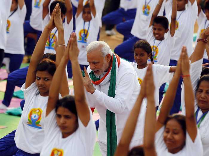 An avid social media user, Modi tweeted and shared upwards of 120 tweets about yoga over the weekend.