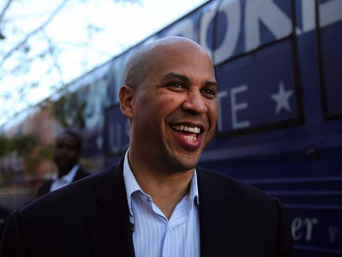 US Sen. Cory Booker cycles off the pounds.