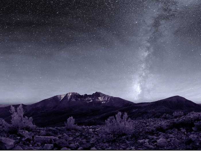 The night skies of Great Basin National Park, located five miles west of the town of Baker in east central Nevada, are among one of the darkest in the country. Due to this, the park offers one of the most stunning views of starry skies.