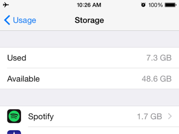 Check which apps are taking up the most space and delete those you don