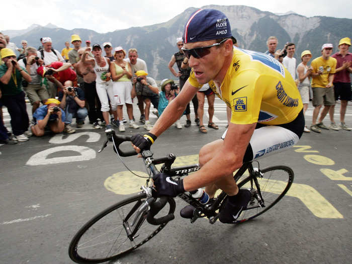 Armstrong made history by winning a record seven Tours de France but was later stripped of his titles because he used performance-enhancing drugs.