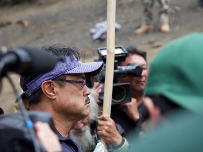 Lino Kamakau, branch chief officer with DLNR Hawaii County, fought back tears as he told the protestors they had to step aside. "From myself I apologize to you guys," he said. "I hope you guys understand what I gotta do."