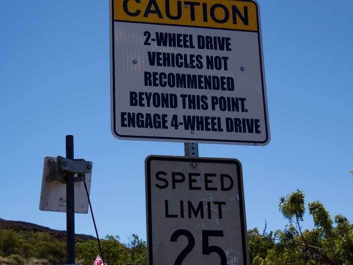 The gravel road stretches eight miles toward the summit, and only four-wheel drive cars — or those on two feet — can make the journey.