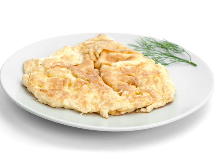 You should have picked: A) the protein-rich omelette.