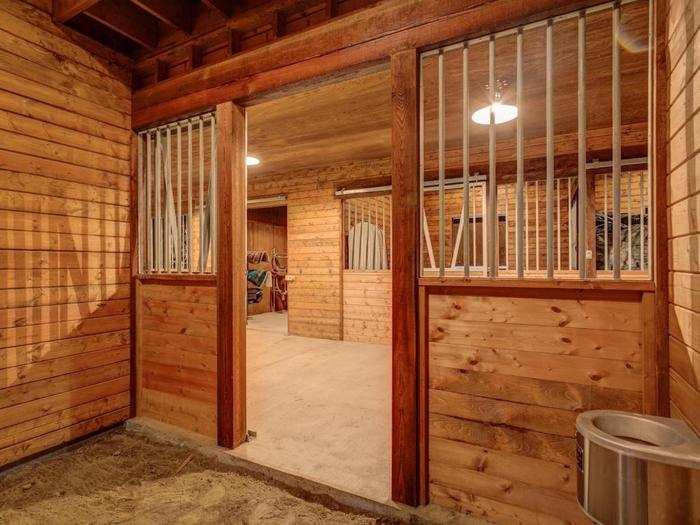 The equestrian stalls are polished and stately.