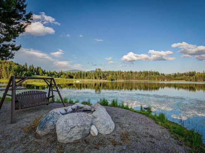 Summer nights call for roasting marshmallows over the fire pit while gazing at the stars.