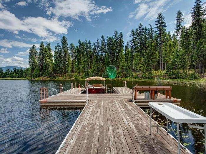 You can park your boat(s) at one of the four docks with power and water faucets. Note the fish cleaning station.