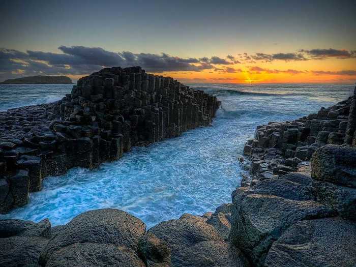 About 40,000 massive basalt columns have formed the stunning Giant