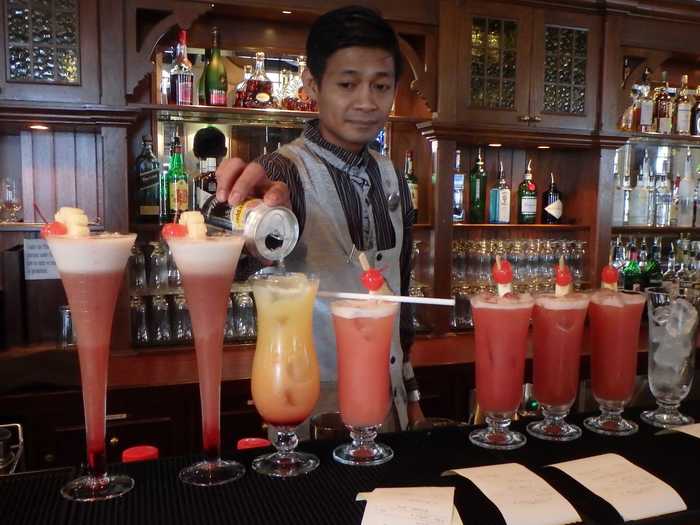 The Singapore Sling was created at the Raffles Hotel