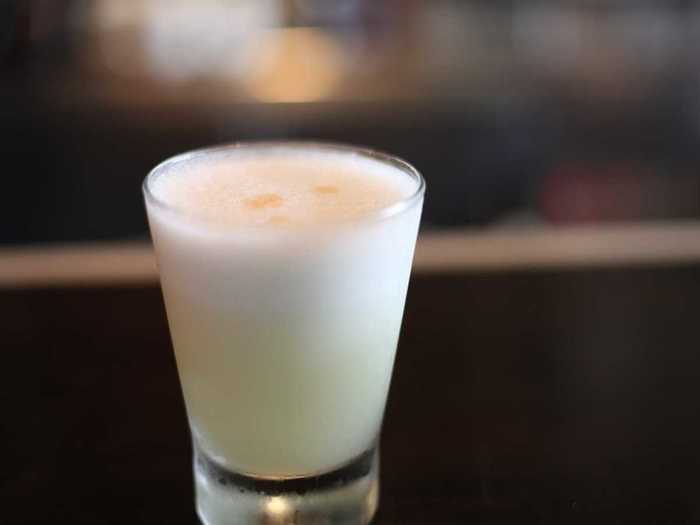 Pisco sours are typical of Peru and Chile; Peru