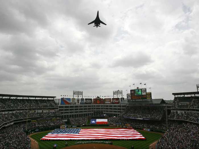 When not seeing combat, the B-1 is a popular plane for sporting events and other fly-over opportunities, thanks to its impressive size, speed, and sound.