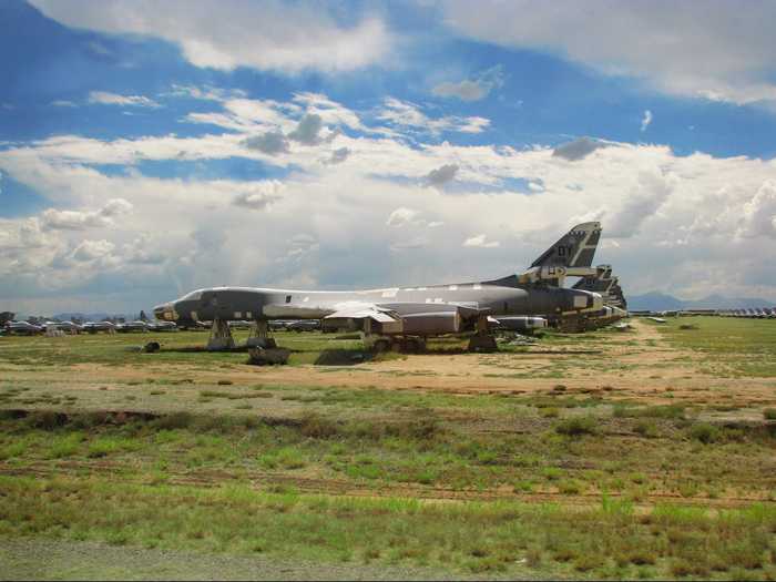 This lonely B-1 is patiently awaiting its fate.