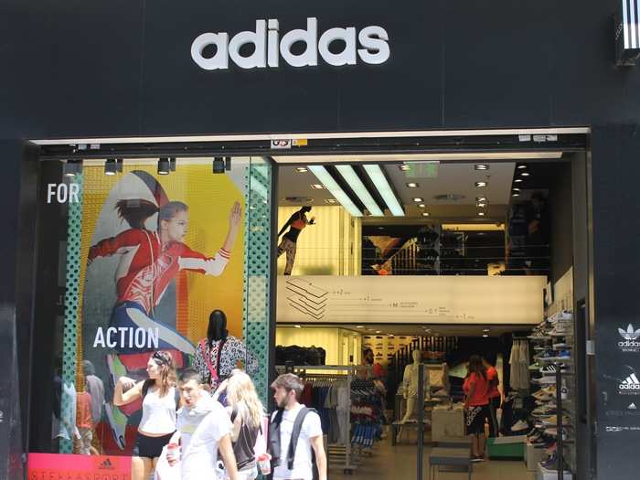 This Adidas store looked a little more full than when Joe Weisenthal visited, but not much more full.