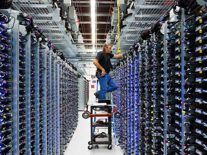 Roger Harris works on the infrastructure side of the servers. He says his job "allows Google to do what it does."