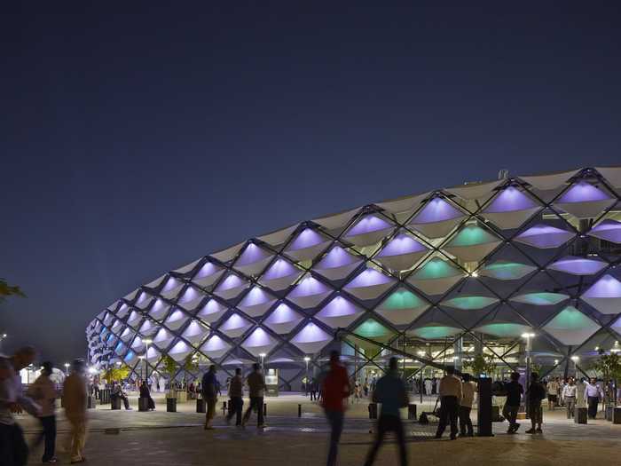 Hazza Bin Zayed Stadium by Pattern Design (Al Ain, United Arab Emirates)