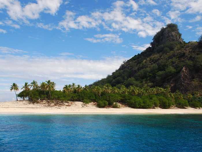 The island that Tom Hanks was stranded on in the movie "Castaway" is Monuriki (also known as Modriki). Although uninhabited, Monuriki (one of Fiji