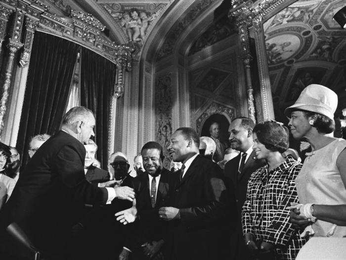 But it did set into motion the precedent for many other civil rights protections. For example, in 1965 President Johnson signed the Voting Rights Act, decreasing discrimination in voting.