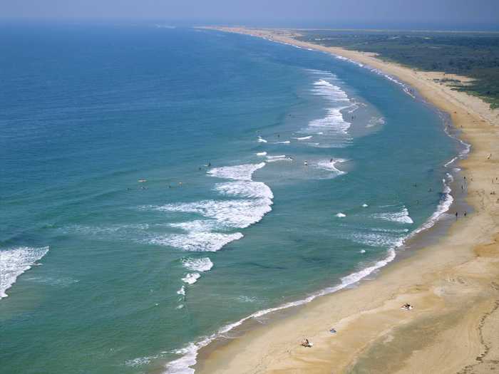 Soak up some rays at Cape Hatteras — which we rated the best beach in America this year — in North Carolina