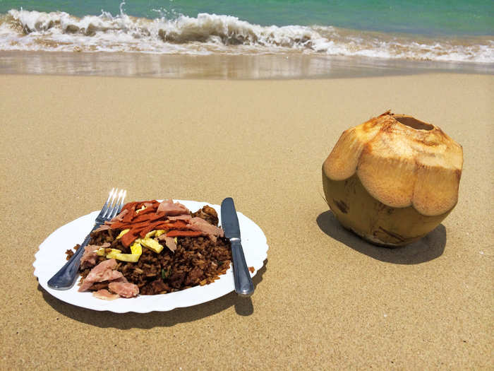 Eat lunch on the beach.