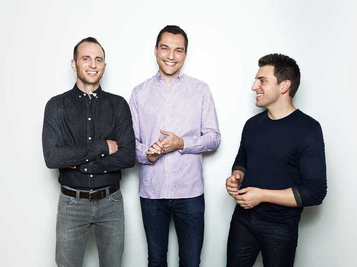 Nathan Blecharczyk, Brian Chesky, and Joe Gebbia