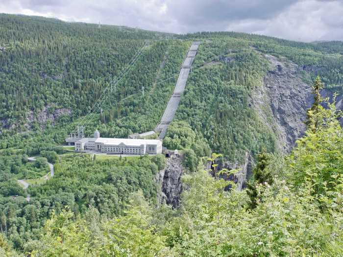 The Rjukan–Notodden Industrial Heritage Site, in Norway, is a fascinating landscape of mountains, waterfalls, and river valleys that sit amidst hydroelectric power plants, transmission lines, factories, and transport systems. According to UNESCO, the area was built by the Norse-Hydro Company to manufacture artificial fertilizer from nitrogen produced in the air.