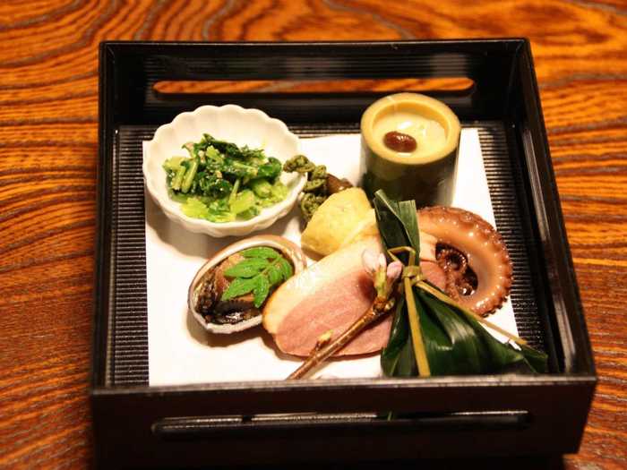 Every meal is a piece of art in Kyoto, which is famous for Kyo-ryori ("Kyoto cuisine"), which involves eating dozens of small, beautifully plated, seasonal courses while perched on tatami mats.