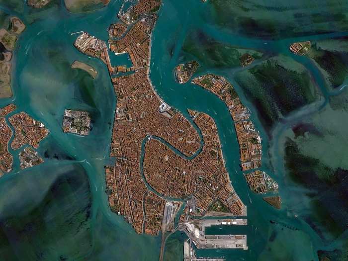 Venice, Italy is situated upon 118 small islands that are separated by canals and linked by bridges. With tide waters expected to rise to perilous levels in the coming decades, the city has constructed 78 giant steel gates across the three inlets through which water from the Adriatic could surge into Venice’s lagoon.