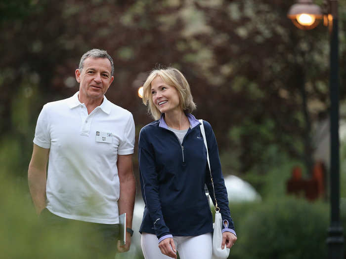 Robert Iger, chief executive officer of The Walt Disney Co., and his wife, TV corespondent Willow Bay.