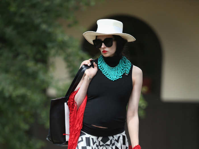 Stacey Bendet, CEO and creative director of Alice + Olivia, is in attendance even while pregnant.